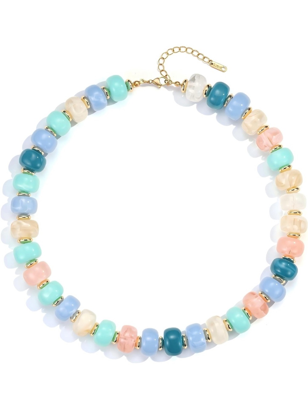Multicolor Pastel Beaded Necklace